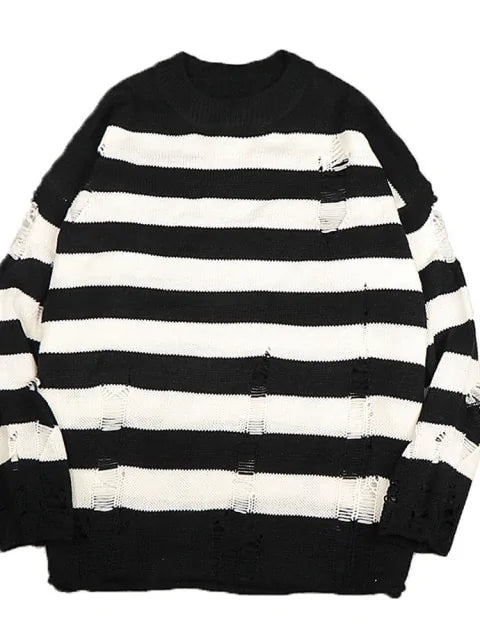 Punk Unisex Striped Sweater