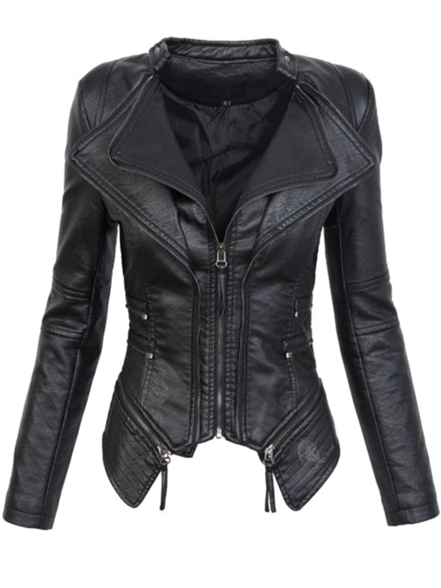 Gothic Black Faux Leather Jacket